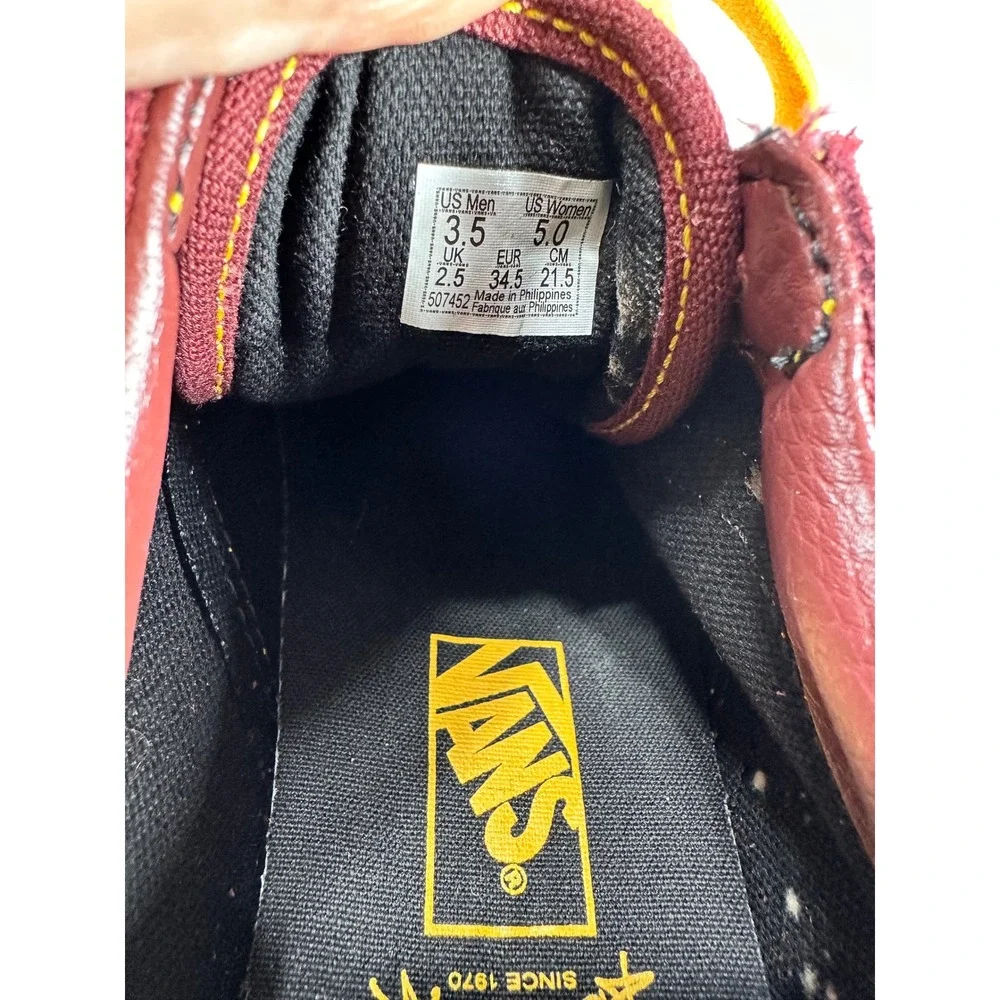 Vans Vivienne Westwood Anglomania Old Skool Burgundy Gum Mens 3.5 W5